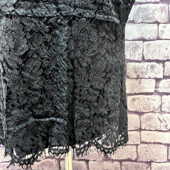 Isaac Mizrahi Black Lace Top Size 1X - Picture 7 of 10